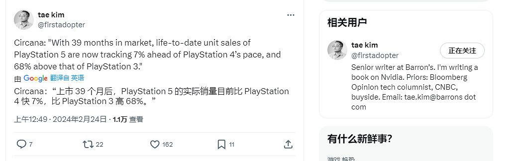 PS5繼續比PS4賣得更快:39個月銷量領先7% PS5繼續比PS4賣得更快:39個月銷量領先7%