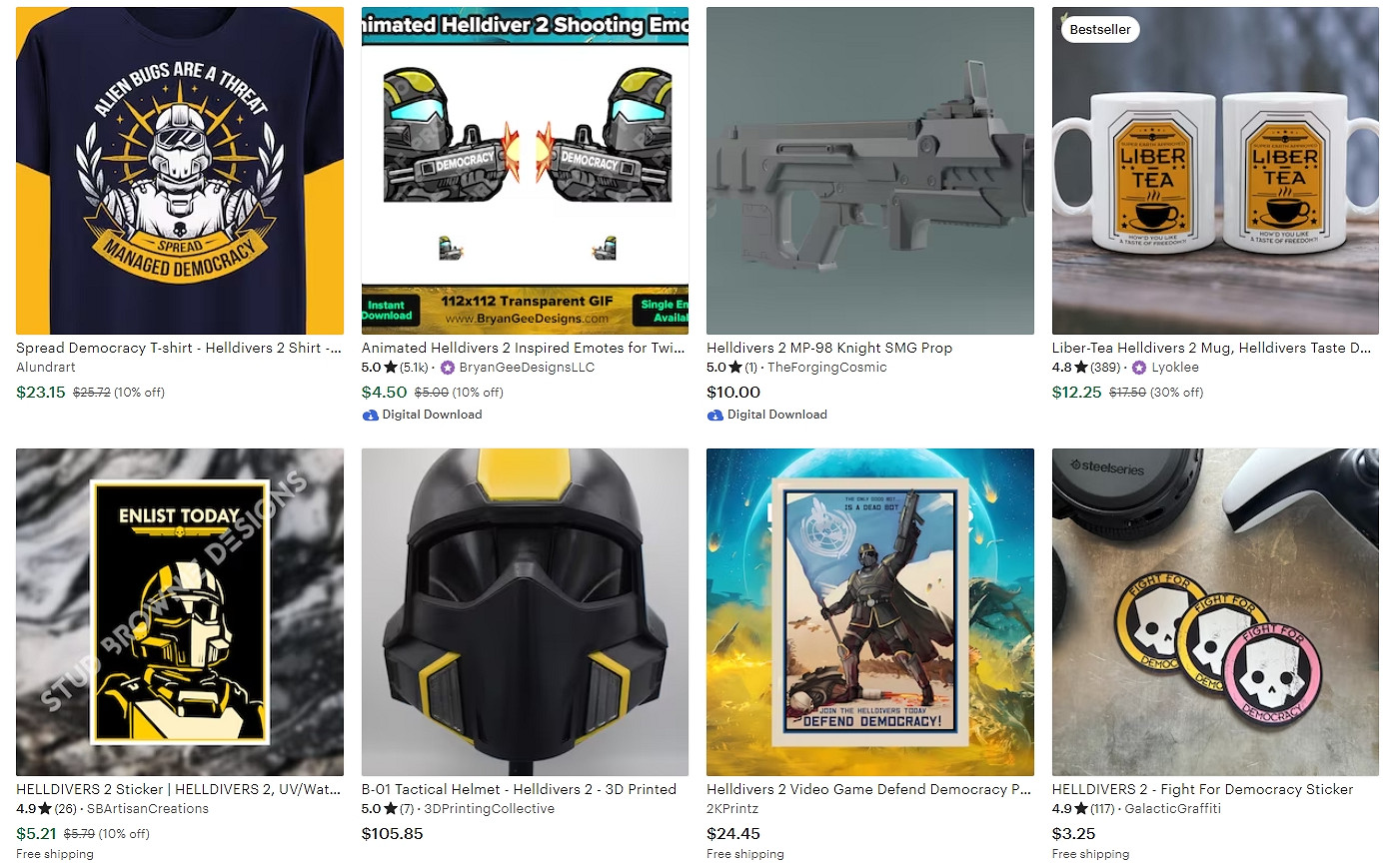 CEO：合作得談！Etsy有大量《絕地潛兵2》侵權商品