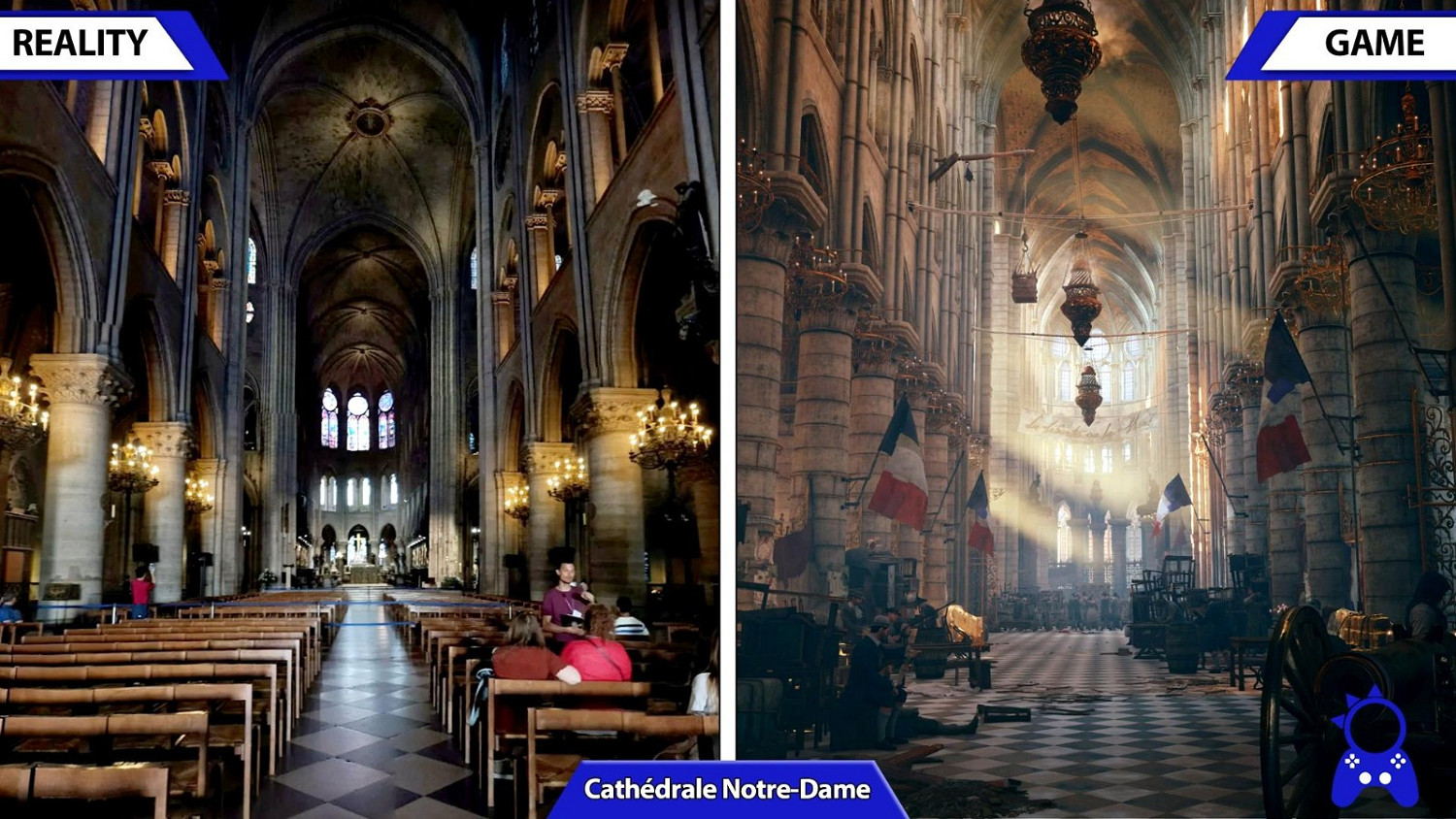 《刺客教條：大革命》遊戲與現實對比影片 極致還原巴黎