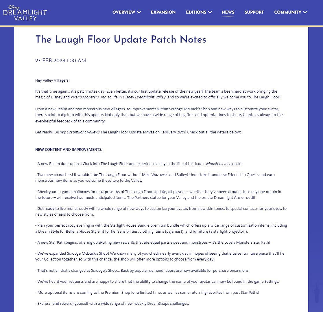 《迪士尼夢幻星谷》將連動《怪獸電力公司》 大眼仔和毛怪登場