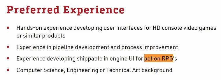 聖莫尼卡招聘廣告透露：或在開發一款新的動作RPG遊戲