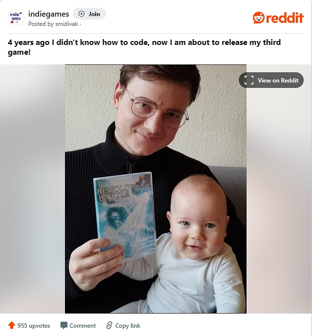 嬰兒也能開發遊戲？一位獨遊開發者的帖子意外成爆款