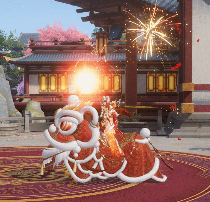 獅虎鬧春《劍俠世界3》龍年舞獅坐騎上線