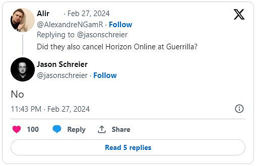 爆料：雖然索尼大裁員 但《地平線OL》項目並未取消