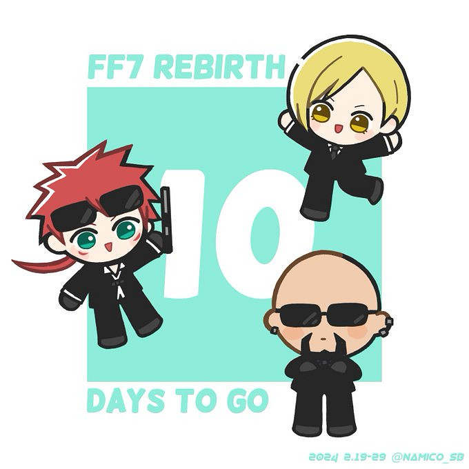 形象呆萌！粉絲自製《最終幻想7：重生》倒計時插圖