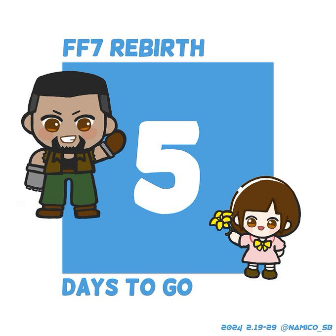 形象呆萌！粉絲自製《最終幻想7：重生》倒計時插圖
