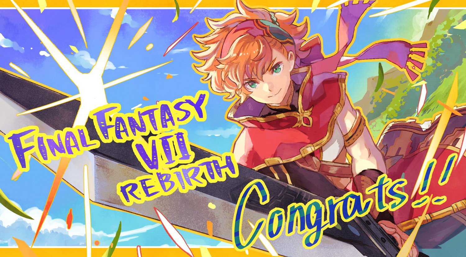 《聖劍傳說》分享《FF7重生》紀念插圖：瓦爾手持巨劍