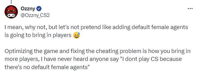 電競女隊要求《CS2》加入女性默認角色 被社區群嘲：你在假定別人性別
