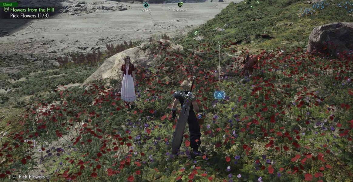 《最終幻想7重生》山丘上綻放的花在哪？