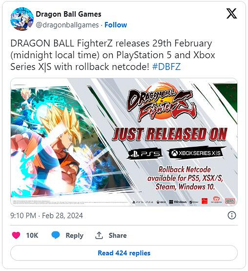 《龍珠格鬥Z》次世代版今日推出!支援回滾網路程式碼 《龍珠格鬥Z》次世代版今日推出!支援回滾網路程式碼