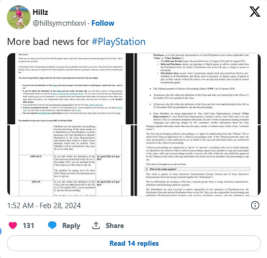 今年開庭?九萬人參與了對索尼PS遊戲定價過高的訴訟 今年開庭?九萬人參與了對索尼PS遊戲定價過高的訴訟