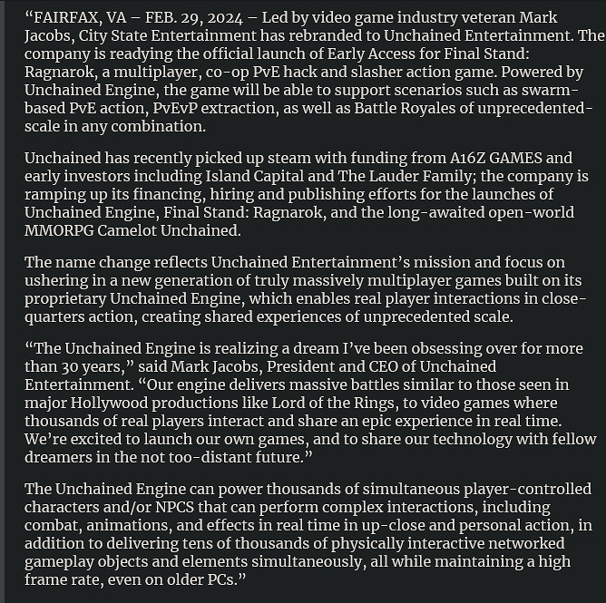 經典MMO精神續作《卡米洛:解放》確認明年末推出 經典MMO精神續作《卡米洛:解放》確認明年末推出