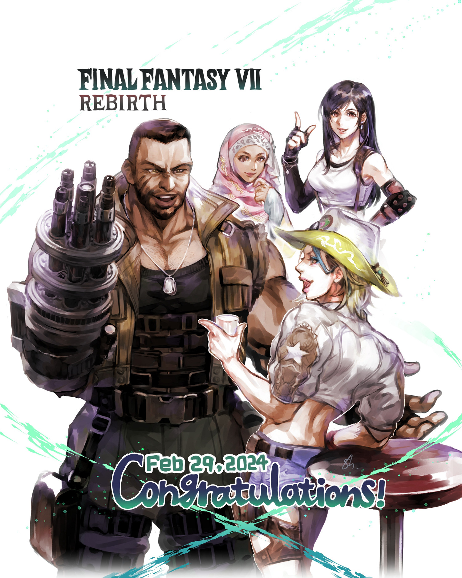 《FF7重生》正式發售！《沙迦》分享多張藝術圖祝賀！