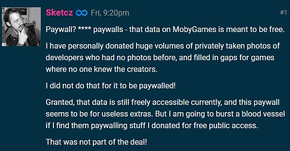 訂閱服務遭抵觸 遊戲資料網站MobyGames成立25周年 訂閱服務遭抵觸 遊戲資料網站MobyGames成立25周年