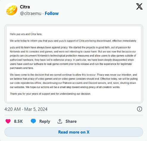 3DS模擬器Citra的關閉引起了遊戲保護主義者的擔憂 3DS模擬器Citra的關閉引起了遊戲保護主義者的擔憂