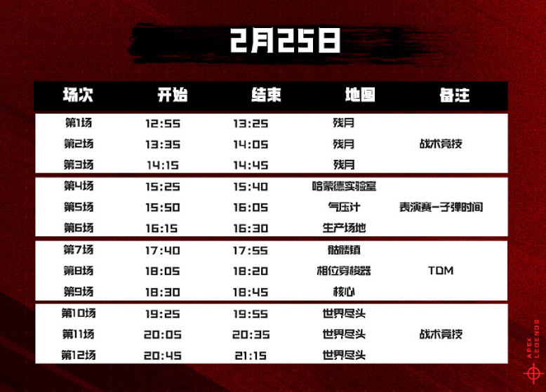《apex英雄》亞洲尖峰嘉年華賽程表一覽 《apex英雄》亞洲尖峰嘉年華賽程表一覽