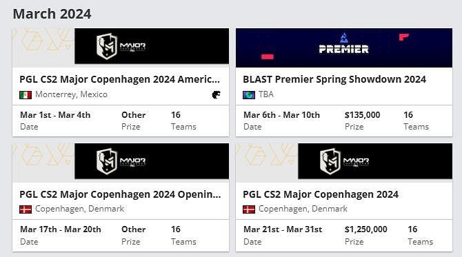 《csgo》2024最新賽事匯總