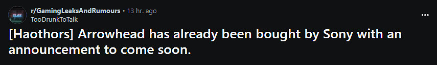 《地獄潛者2》開發商反駁索尼收購傳聞：工作室仍是獨立的