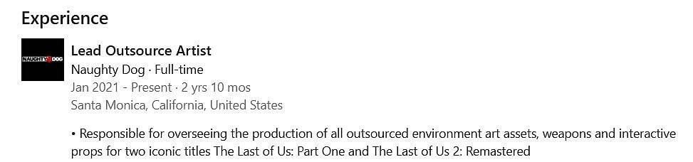頑皮狗員工檔案或洩露《最後生還者2》重製版