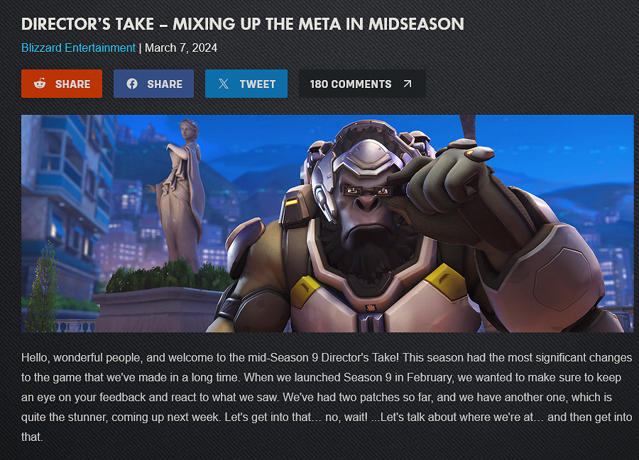 《鬥陣特攻2》總監承認DPS英雄目前太強 即將削弱