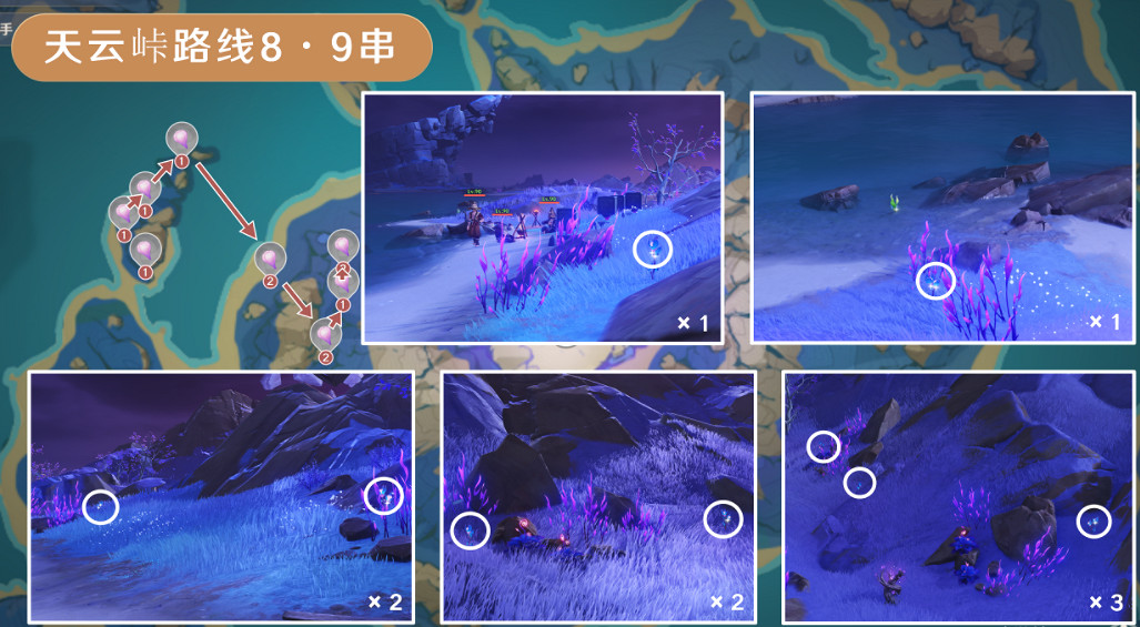 《原神》天雲草實採集路線2024 《原神》天雲草實採集路線2024
