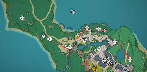 《原神》緋櫻繡球採集路線一覽 《原神》緋櫻繡球採集路線一覽