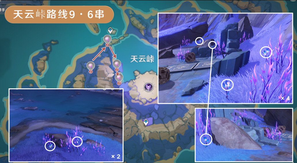 《原神》天雲草實採集路線2024 《原神》天雲草實採集路線2024