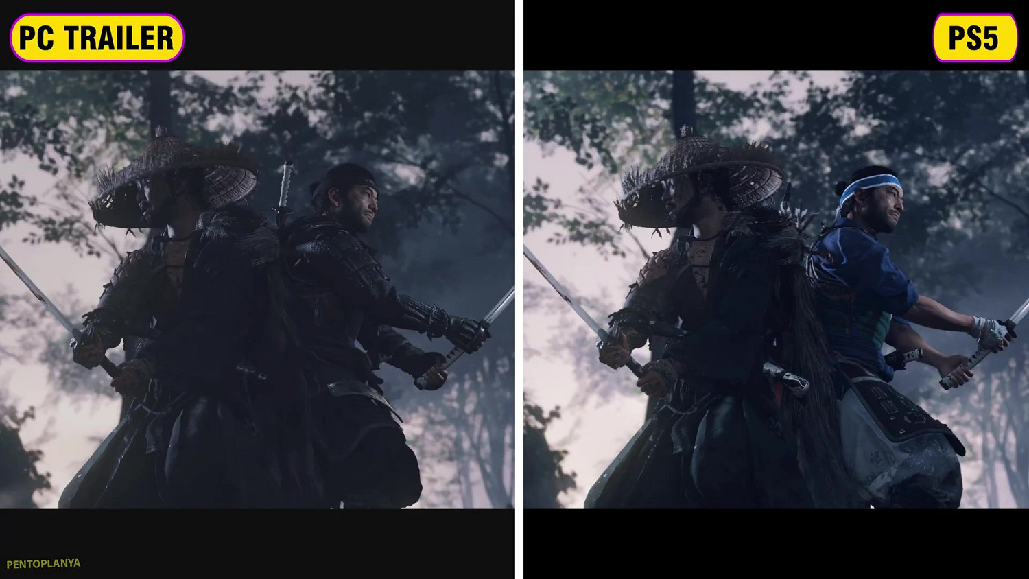 《對馬島》PC/PS5版畫面對比：光影變化更具氛圍感