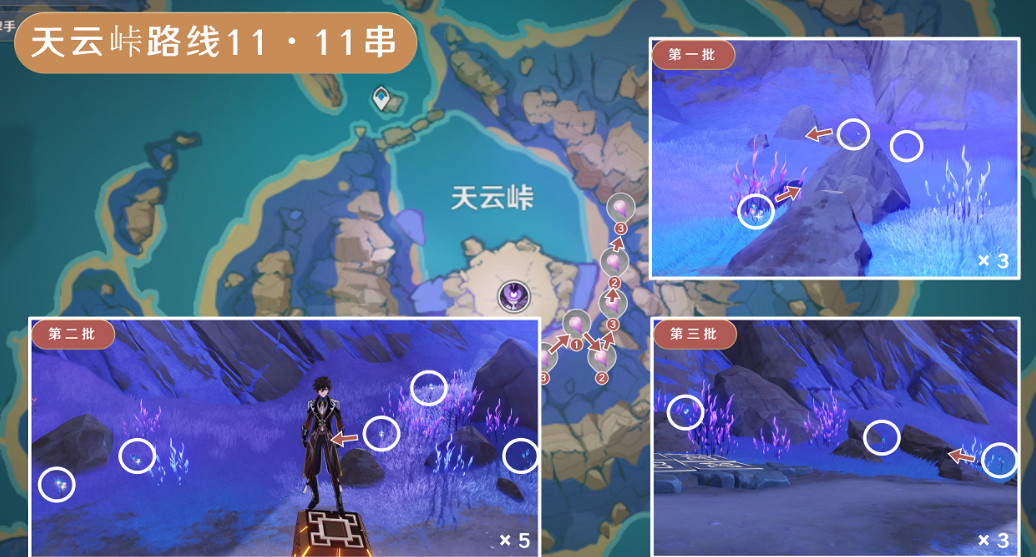 《原神》天雲草實採集路線2024 《原神》天雲草實採集路線2024