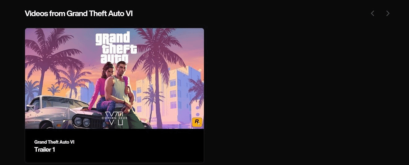 第二個預告要來了？R星將GTA6影片添加到官網列表