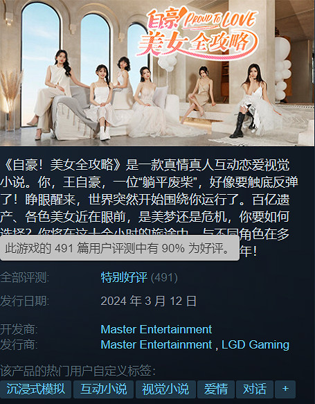 《自豪美女全攻略》Steam褒貶不一:女角漂亮 劇本差 《自豪美女全攻略》Steam褒貶不一:女角漂亮 劇本差