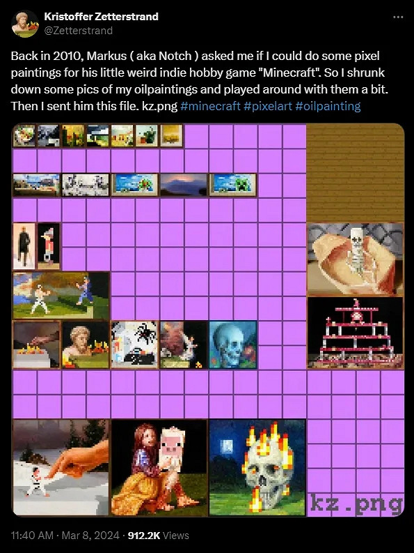 《當個創世神麥塊》藝術家回憶為這款奇怪的遊戲作畫的經歷