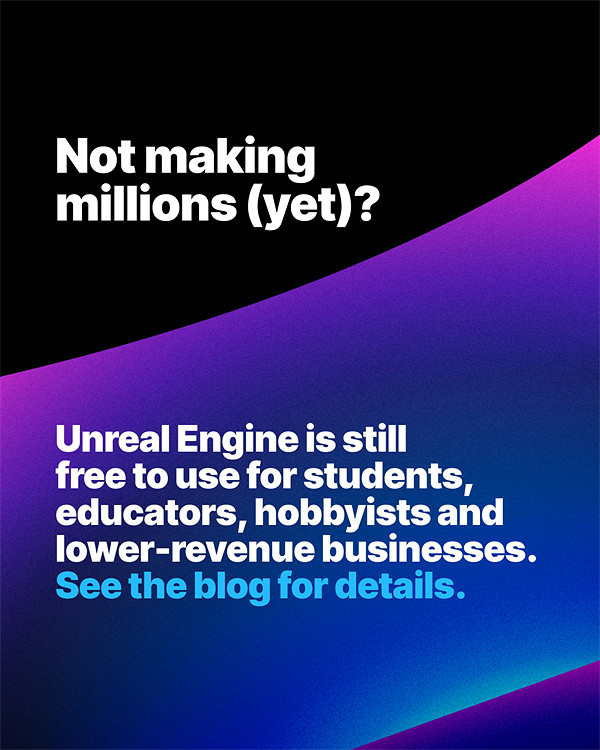 Epic公布虛幻引擎收費模式:只對非遊戲開發者產生影響 Epic公布虛幻引擎收費模式:只對非遊戲開發者產生影響