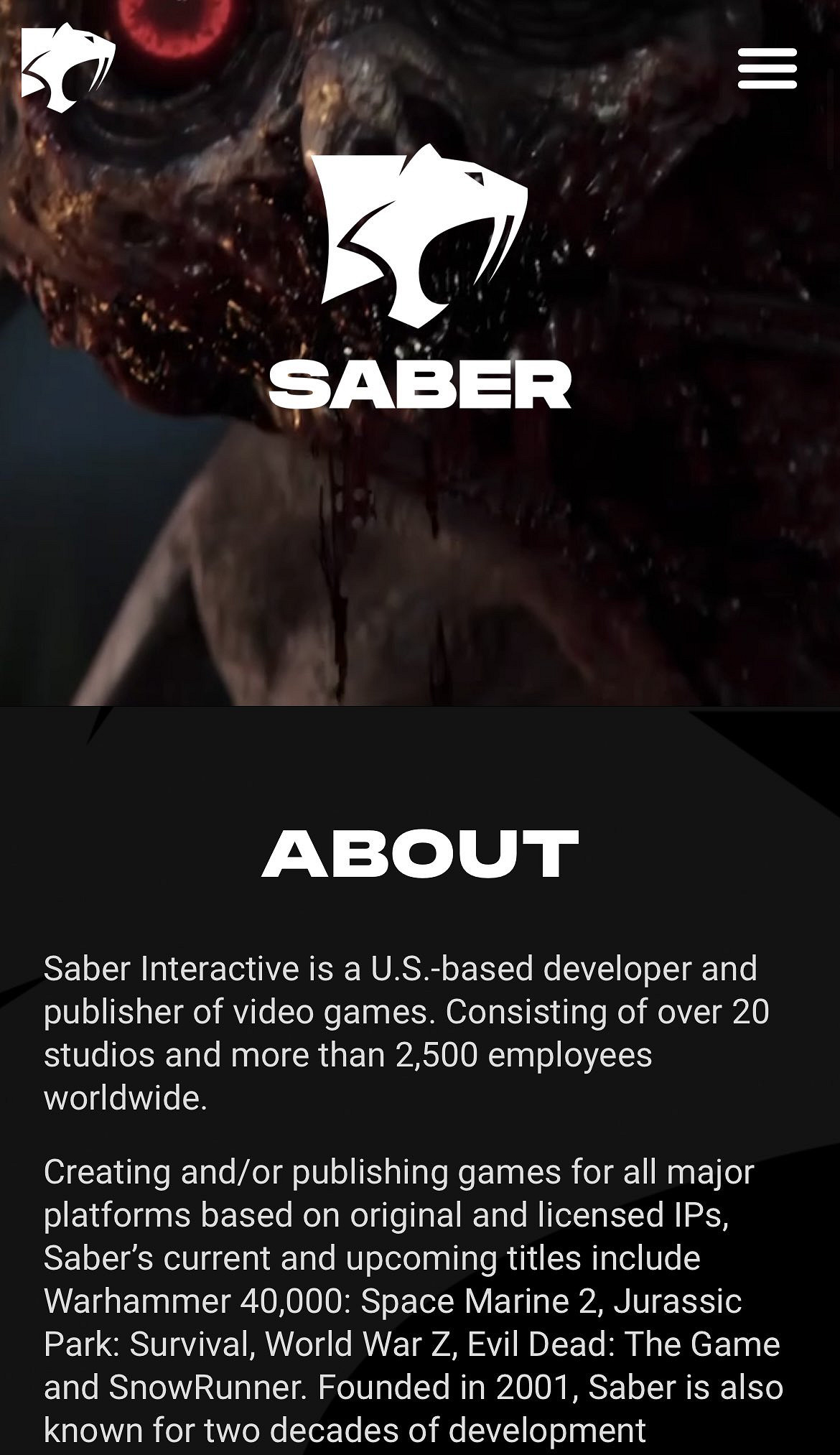 Saber Interactive官網抹去Embracer相關內容:將來有可能獨立