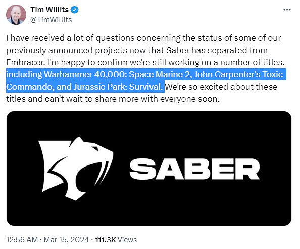 Saber首席創意官透露分拆獨立後 工作室仍在開發的遊戲