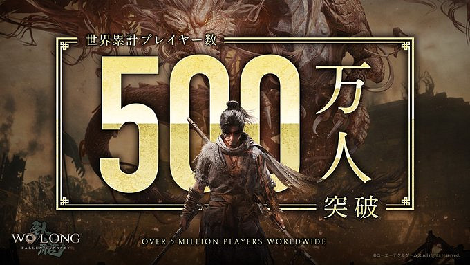 再次突破!《臥龍:蒼天隕落》全球玩家數超500萬人! 再次突破!《臥龍:蒼天隕落》全球玩家數超500萬人!