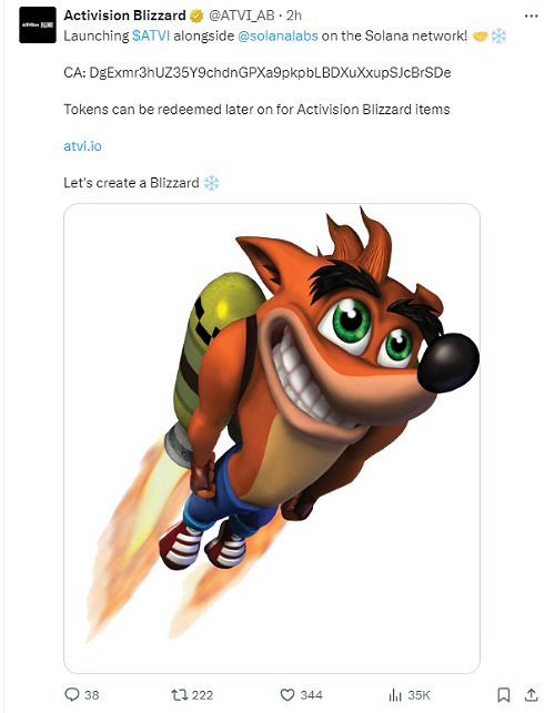 動視暴雪官方X帳號今晨被盜 現已重新取回控制權！