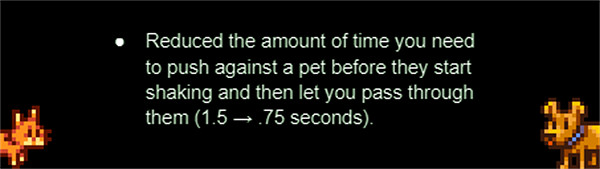 《星露谷》開發者透露:1.6版將減少被寵物卡住時間 《星露谷》開發者透露:1.6版將減少被寵物卡住時間