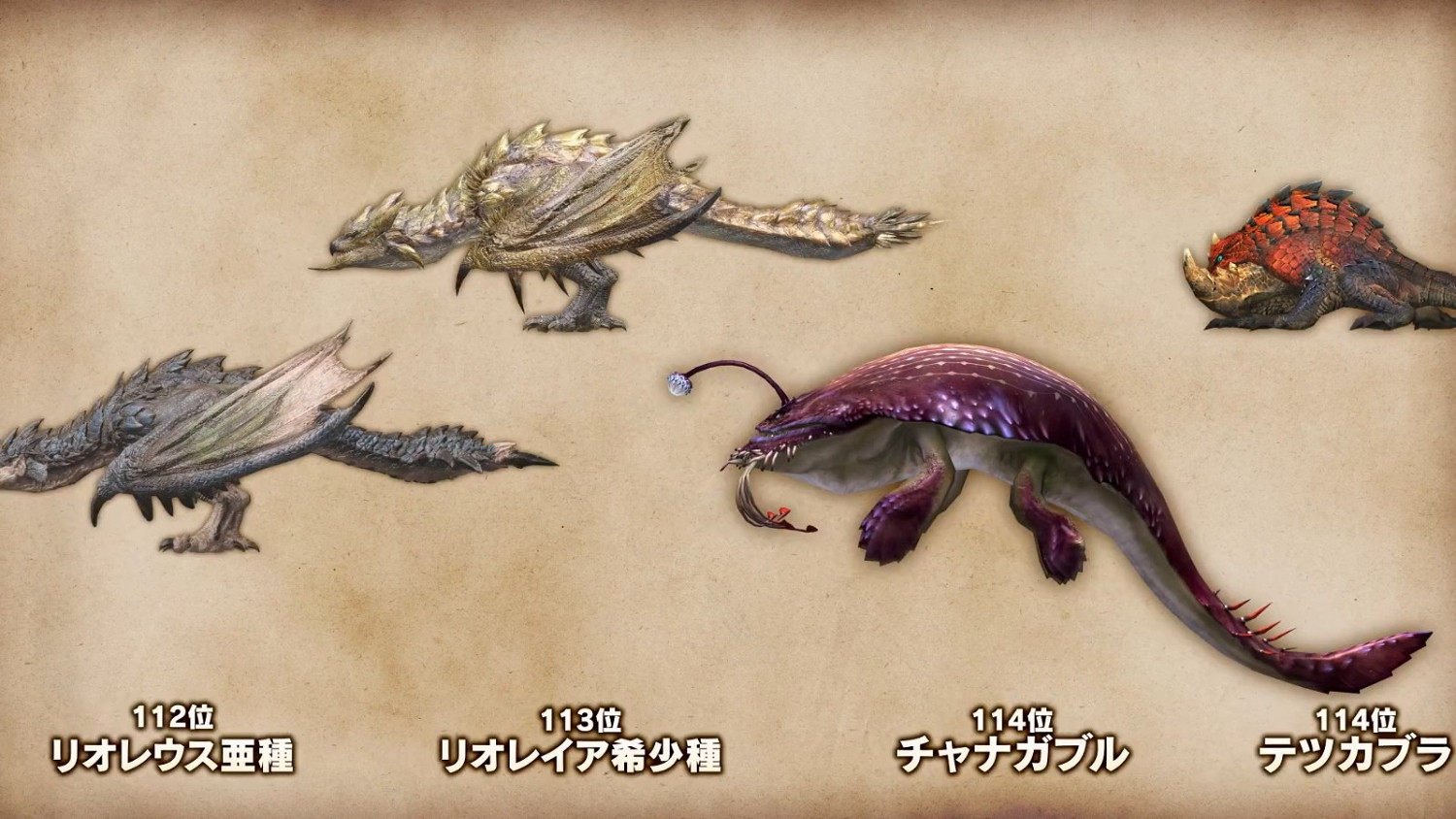 《魔物獵人》怪物總選舉 牙龍種雷狼龍奪得第一 《魔物獵人》怪物總選舉 牙龍種雷狼龍奪得第一