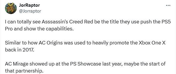 曝《刺客教條:RED》將護航並展示PS5 Pro的強大機能 曝《刺客教條:RED》將護航並展示PS5 Pro的強大機能