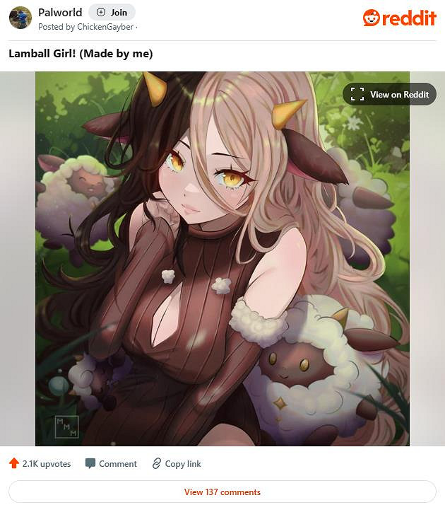 玩家分享《幻獸帕魯》棉悠悠擬人圖:真的很難不愛! 玩家分享《幻獸帕魯》棉悠悠擬人圖:真的很難不愛!