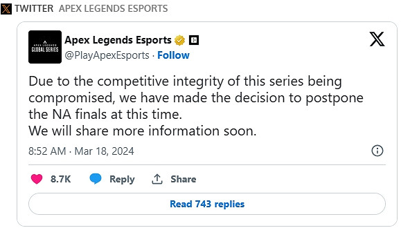 《Apex》職業聯賽決賽選手開掛？駭客：這可由不得你