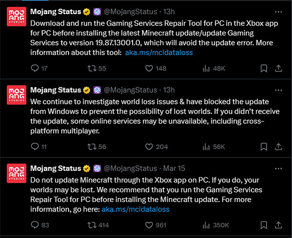 《當個創世神麥塊》發現嚴重Bug:遊戲更新將來有可能導致存檔丟失 《當個創世神麥塊》發現嚴重Bug:遊戲更新將來有可能導致存檔丟失