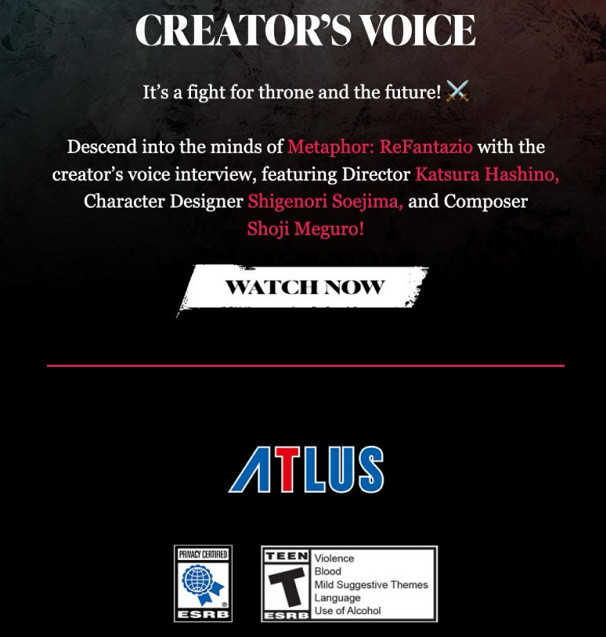 《暗喻幻想》ESRB評為T級:含有血腥、輕度性暗示! 《暗喻幻想》ESRB評為T級:含有血腥、輕度性暗示!