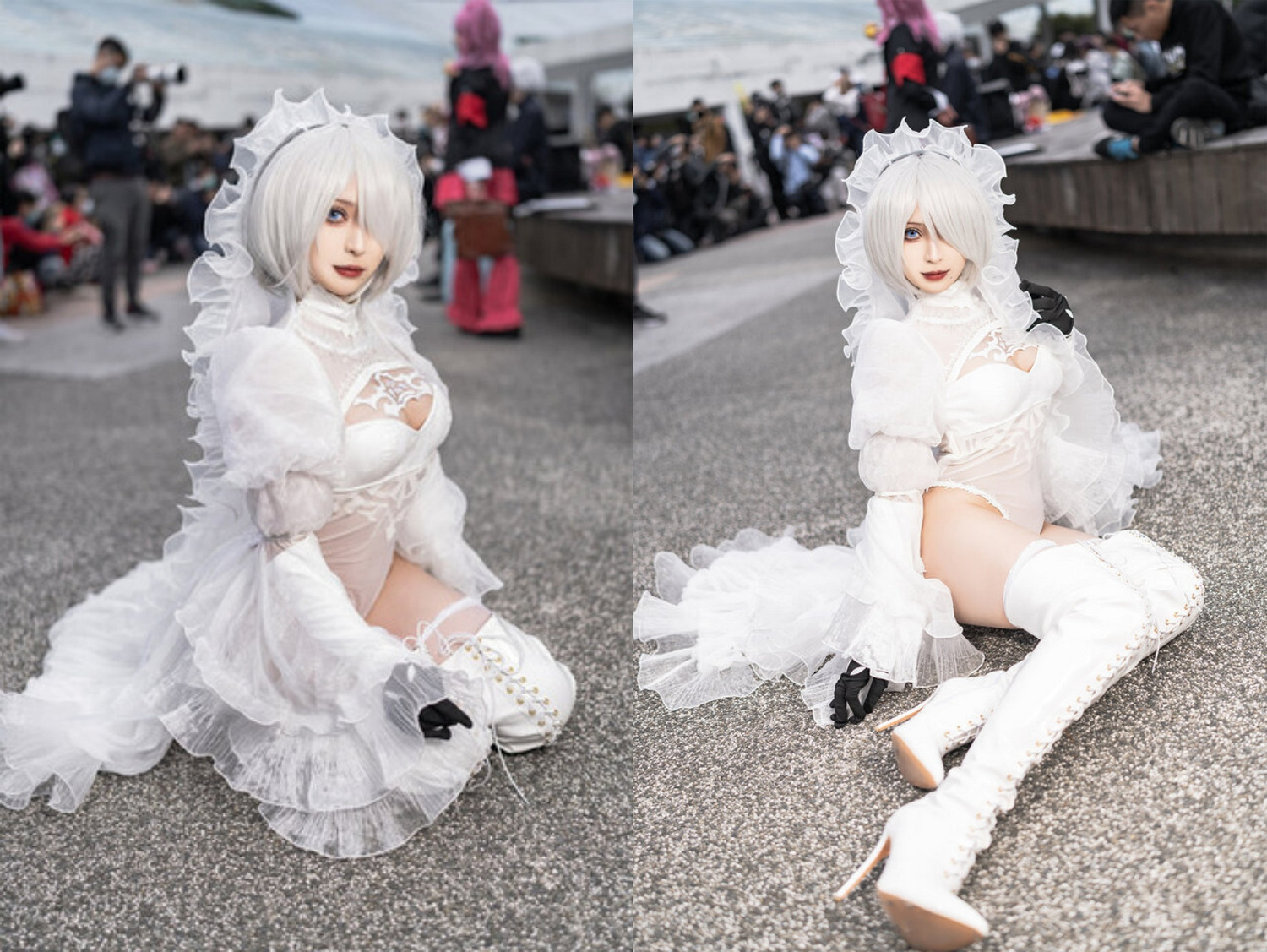 2B婚紗COSER在中國台灣同人誌銷售活動被狂拍三天