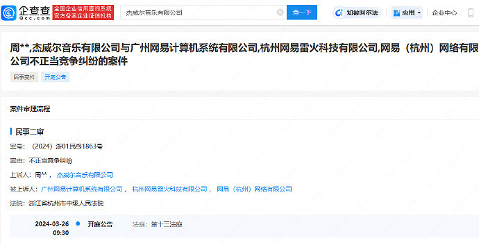 “周傑倫一審敗訴網易”登上熱搜!二審將於下周開庭 “周傑倫一審敗訴網易”登上熱搜!二審將於下周開庭
