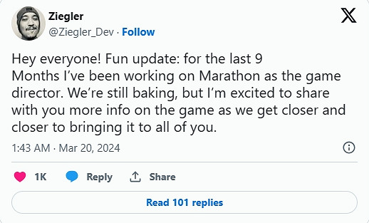 Bungie宣布前《特戰英豪》總監履新《馬拉鬆》團隊