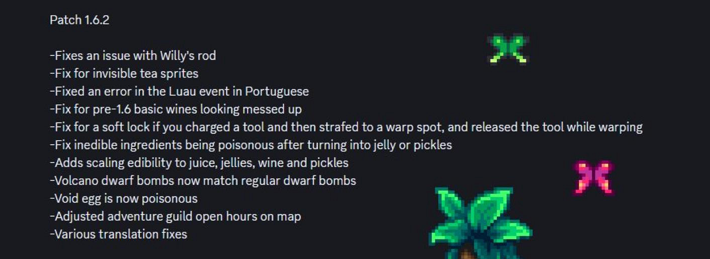 太牛了！《星露谷物語》開發者連夜肝出1.6.2版修復更新檔