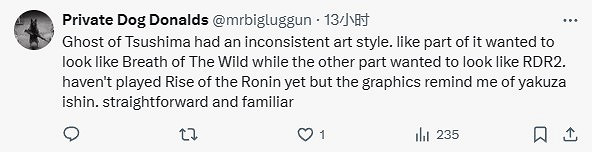 《浪人崛起》外媒評價褒貶不一，玩家：畫質不如《對馬島》