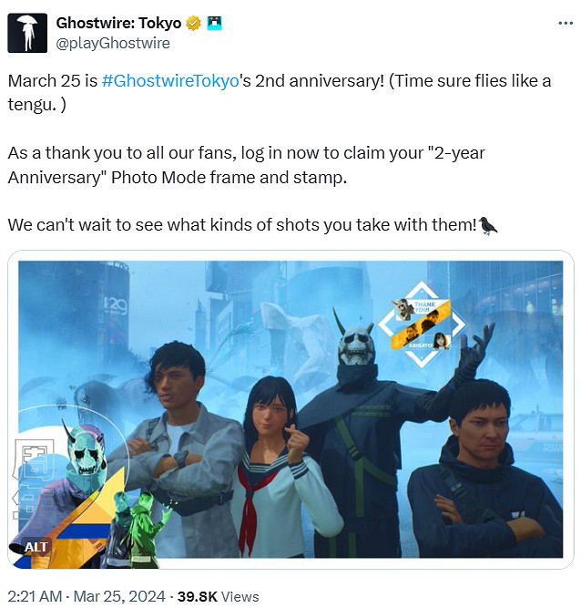 《幽靈線:東京》2周年!登陸領取照片模式相框和印章 《幽靈線:東京》2周年!登陸領取照片模式相框和印章